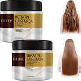 2-Pack Keratin Hair Mask with Maca Essence & Collagen - Hydrating Repair Treatment for Silky Smooth Hair, Enhances Vitality & Luster, Infused with Argan Oil, Coconut Oil & Hydrolyzed Keratin, Ideal for Normal Hair Types & All